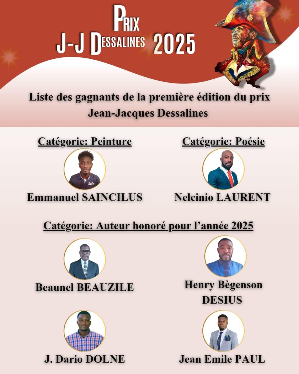La finale de la première édition du Prix Jean Jacques Dessalines se tiendra le mardi 18 novembre 2025