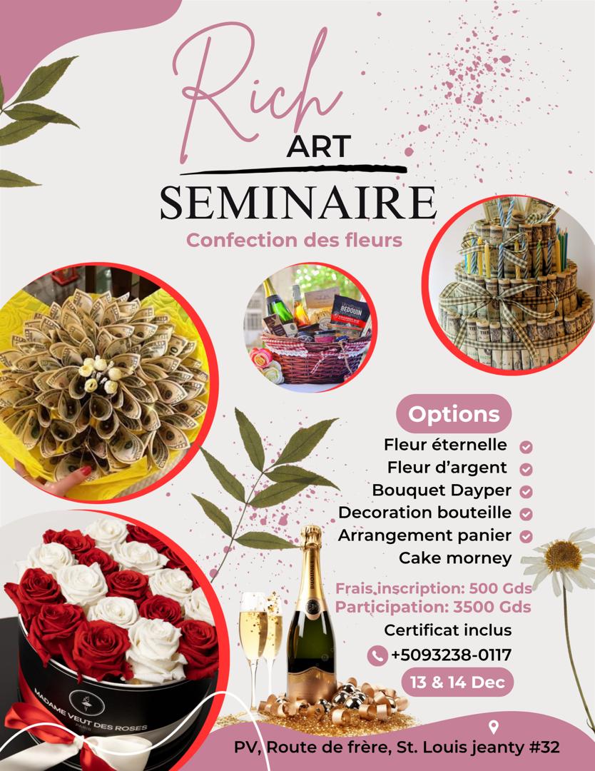 L’agence RichArt lance son premier séminaire de formation sur la confection de fleurs